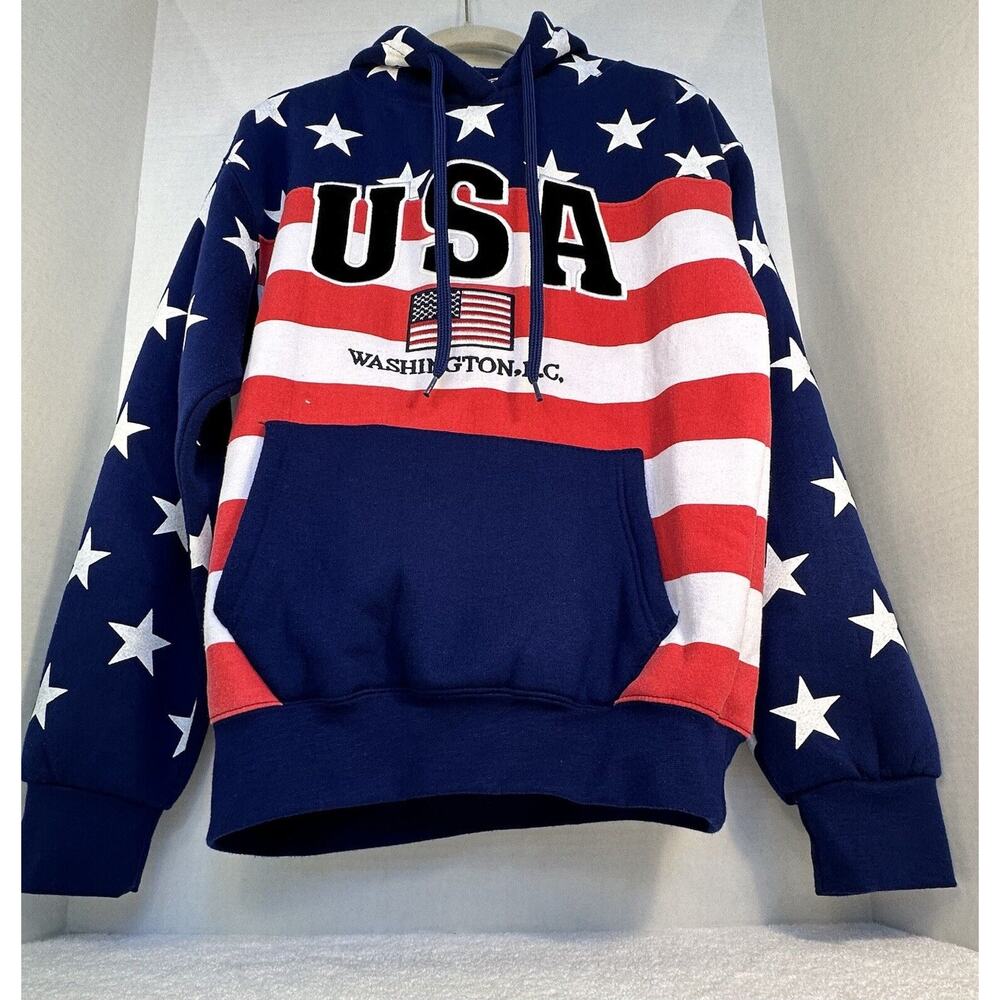 USA Washington DC Pullover sweaters unisex Hoodie Sz M Unisex, STITCHED GRAPHICS - Picture 3 of 14